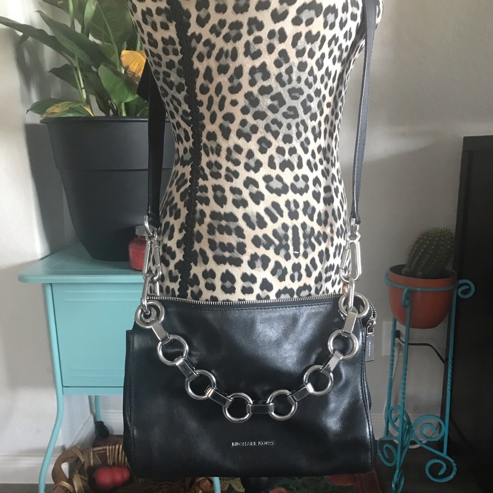 Michael Kors leather and chain purse